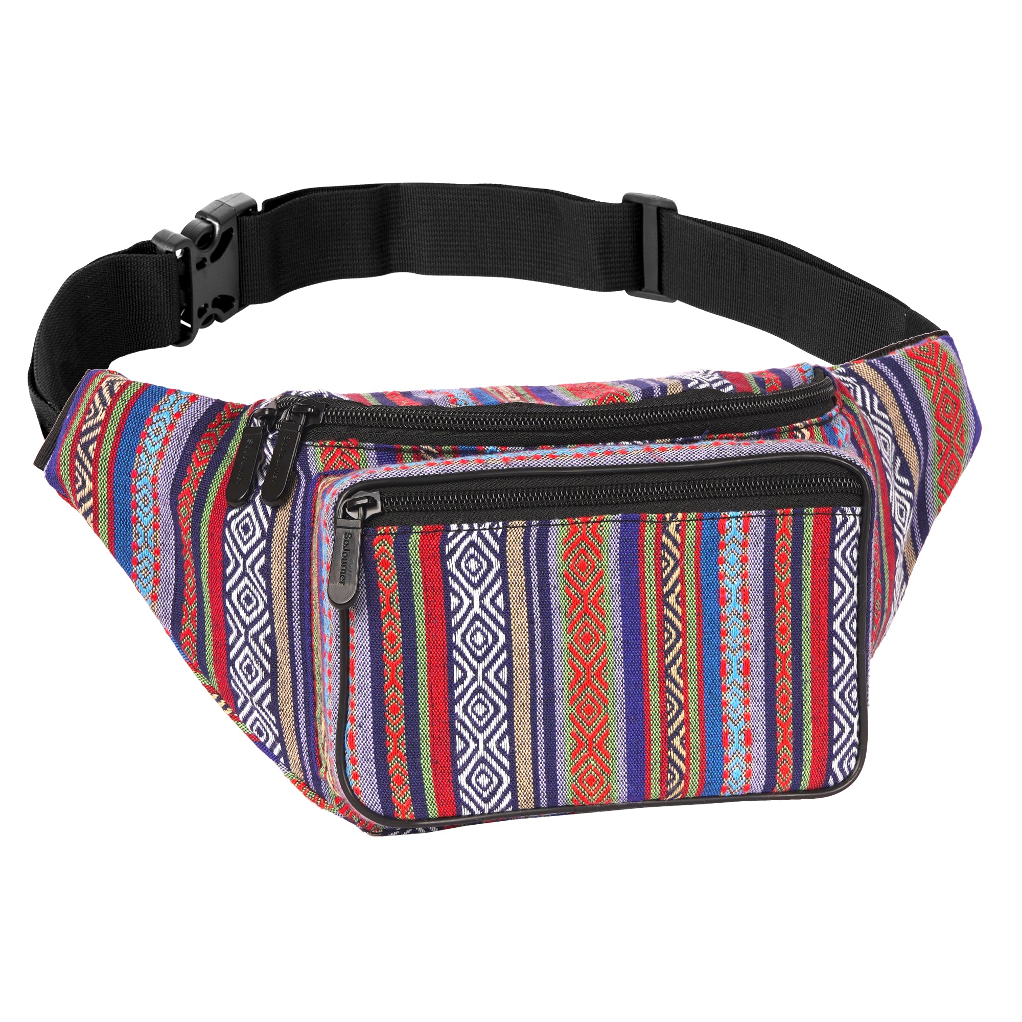 Large Boho Hippie Style Fanny Packs for Women & Men Unisex Waist