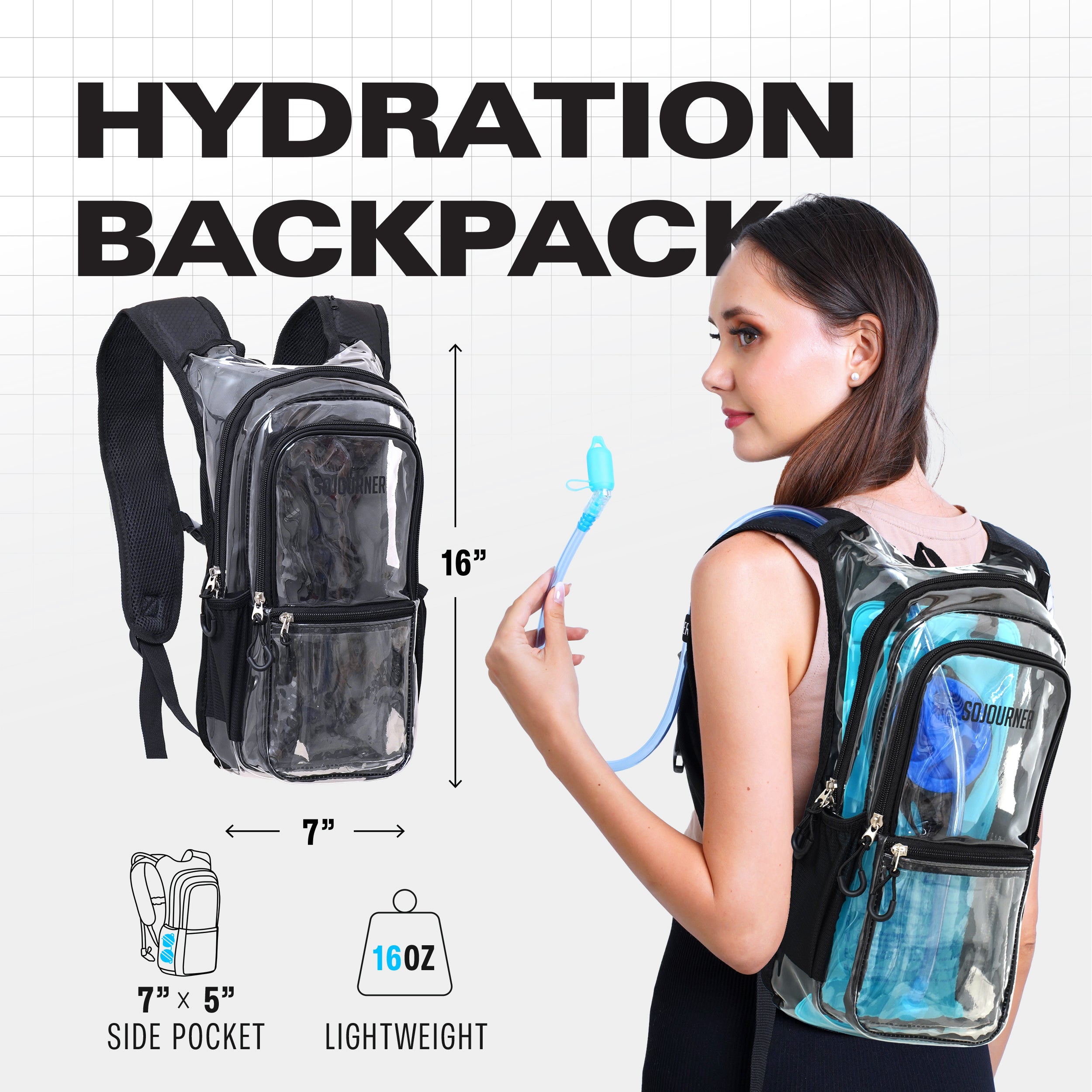 Medium Hydration Pack Backpack 2L Water Bladder