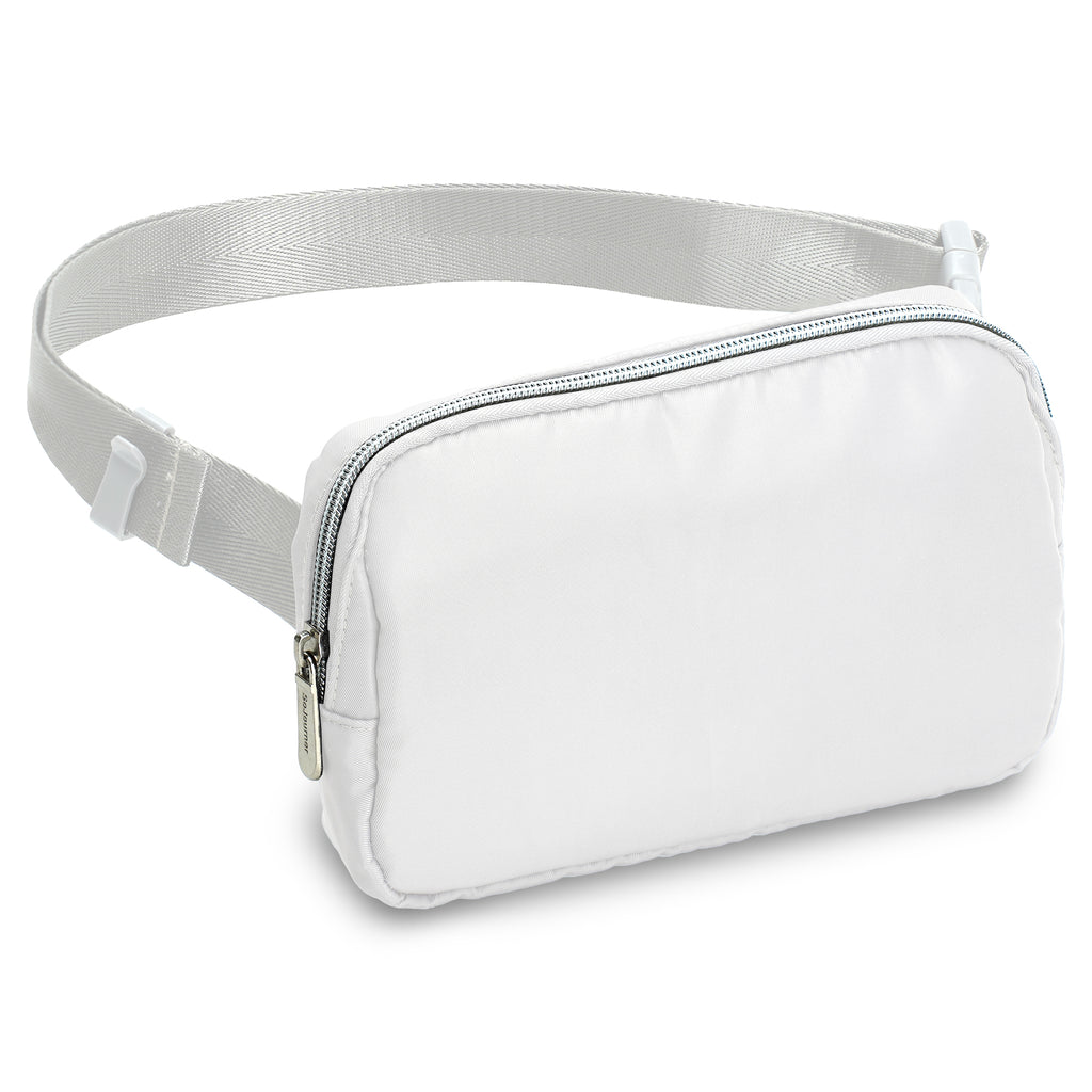 Ivory Belt Bag- Women's Ivory Nylon Fanny Pack- Belt Bag Dupe – Juliana's  Boutique