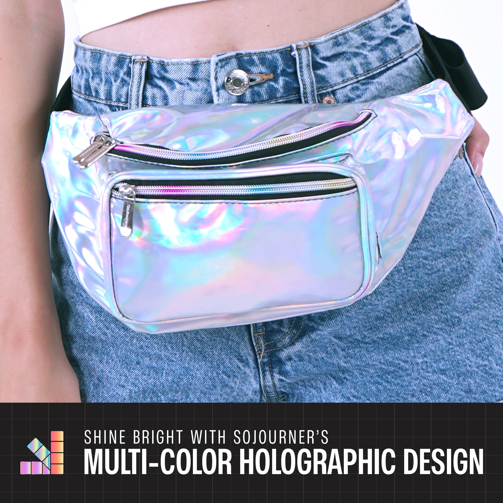 Holographic Rave Fanny Pack SoJourner Bags