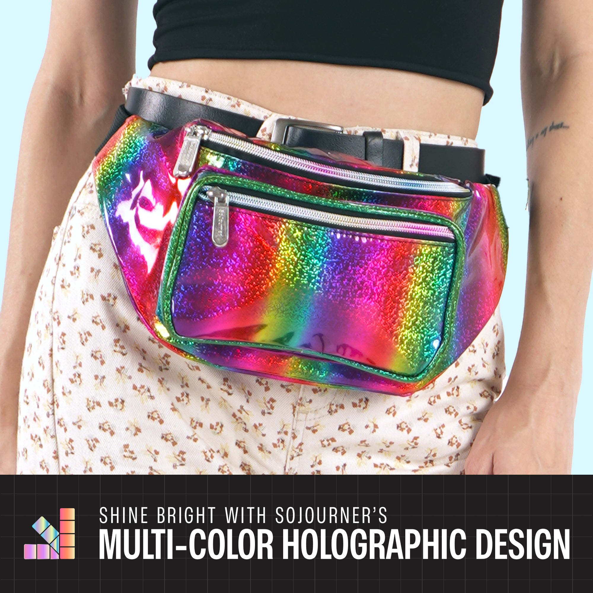 Holographic Rave Fanny Pack SoJourner Bags