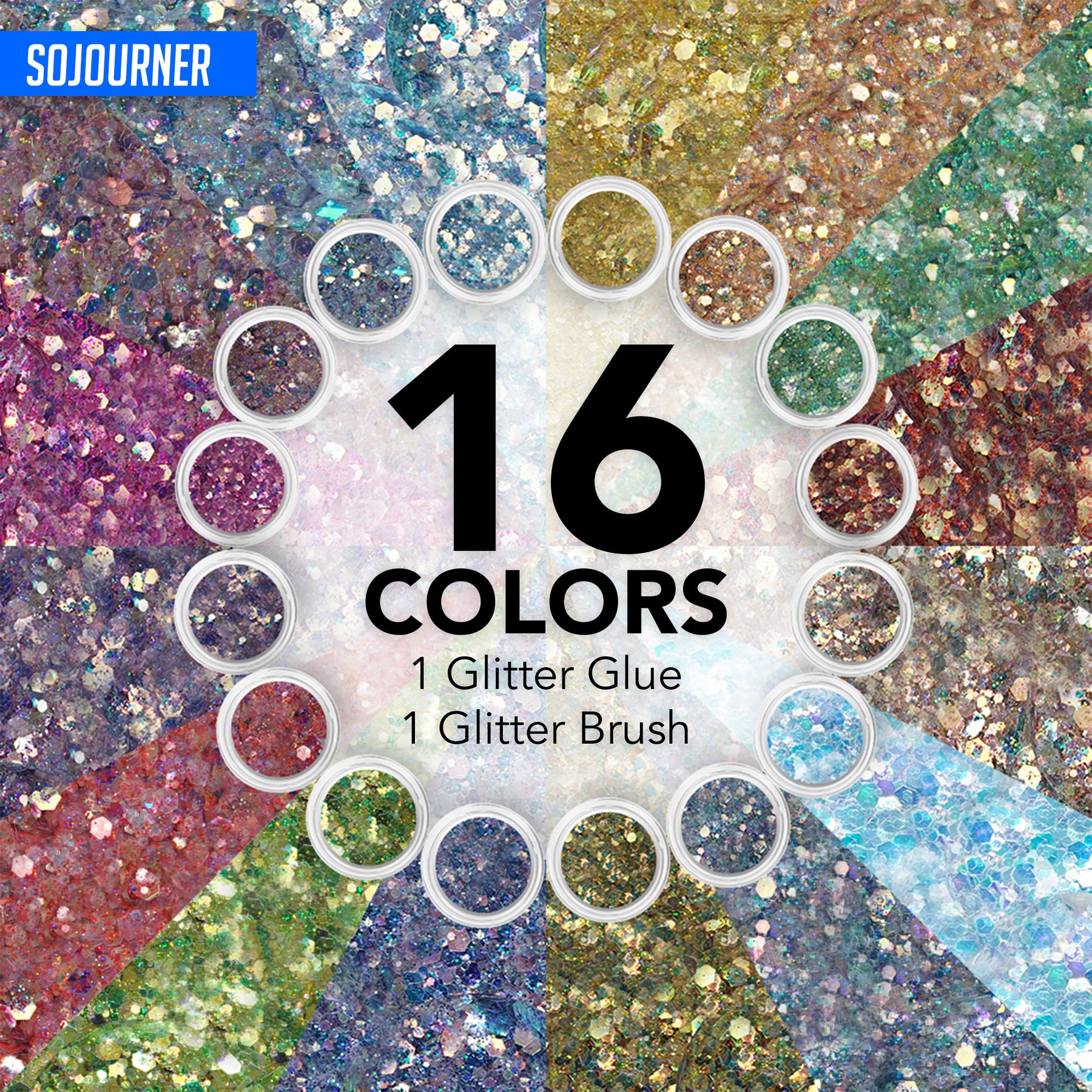 Fairy Tears Chunky Holographic Body Glitter I 16 Colors + Glitter Glue