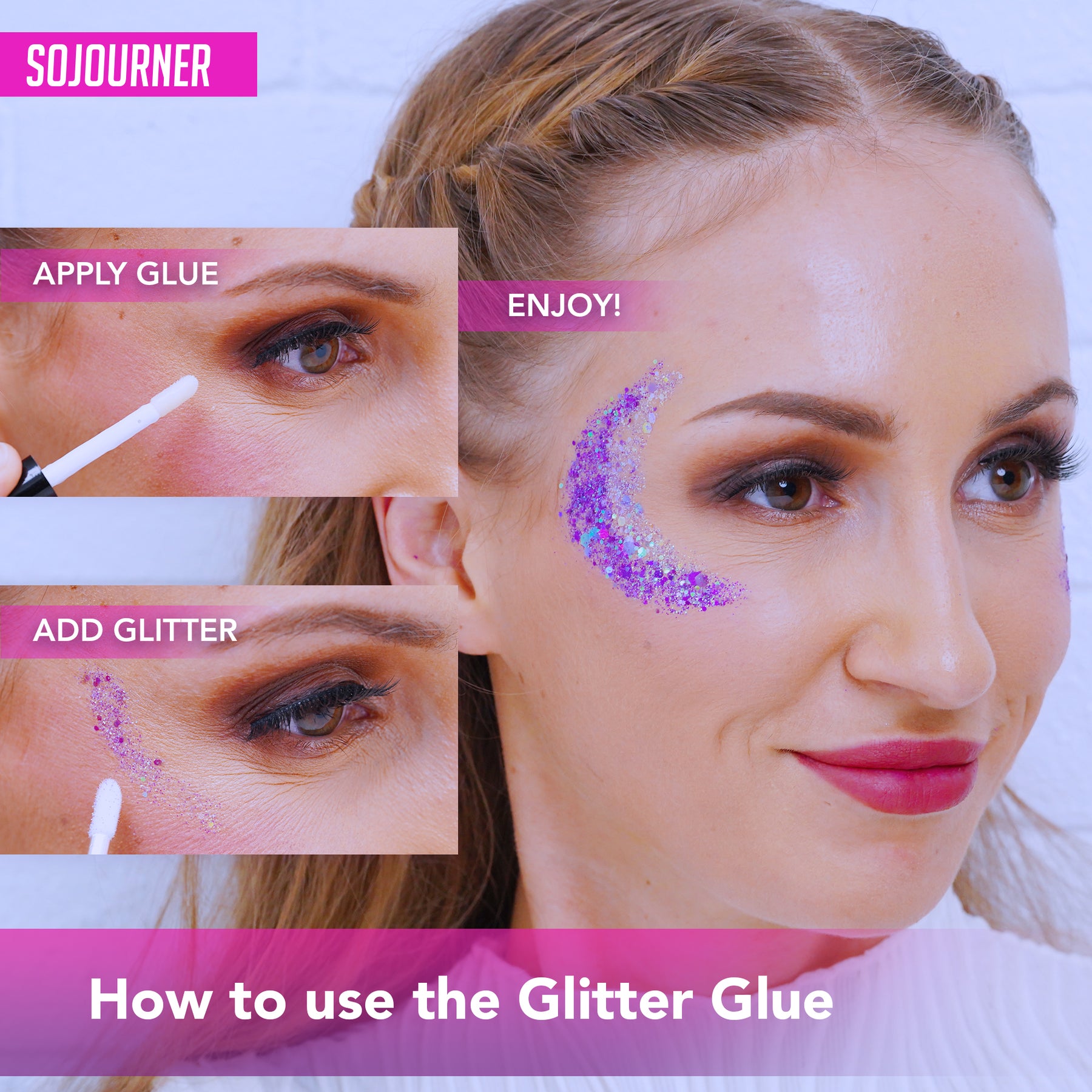 Glitter Body Glue & Face Glue - Face Glitter Makeup Primer for Eye, Face,  Skin, Body Adhesive & More | Use with Glitter, Body Jewels, Rhinestones