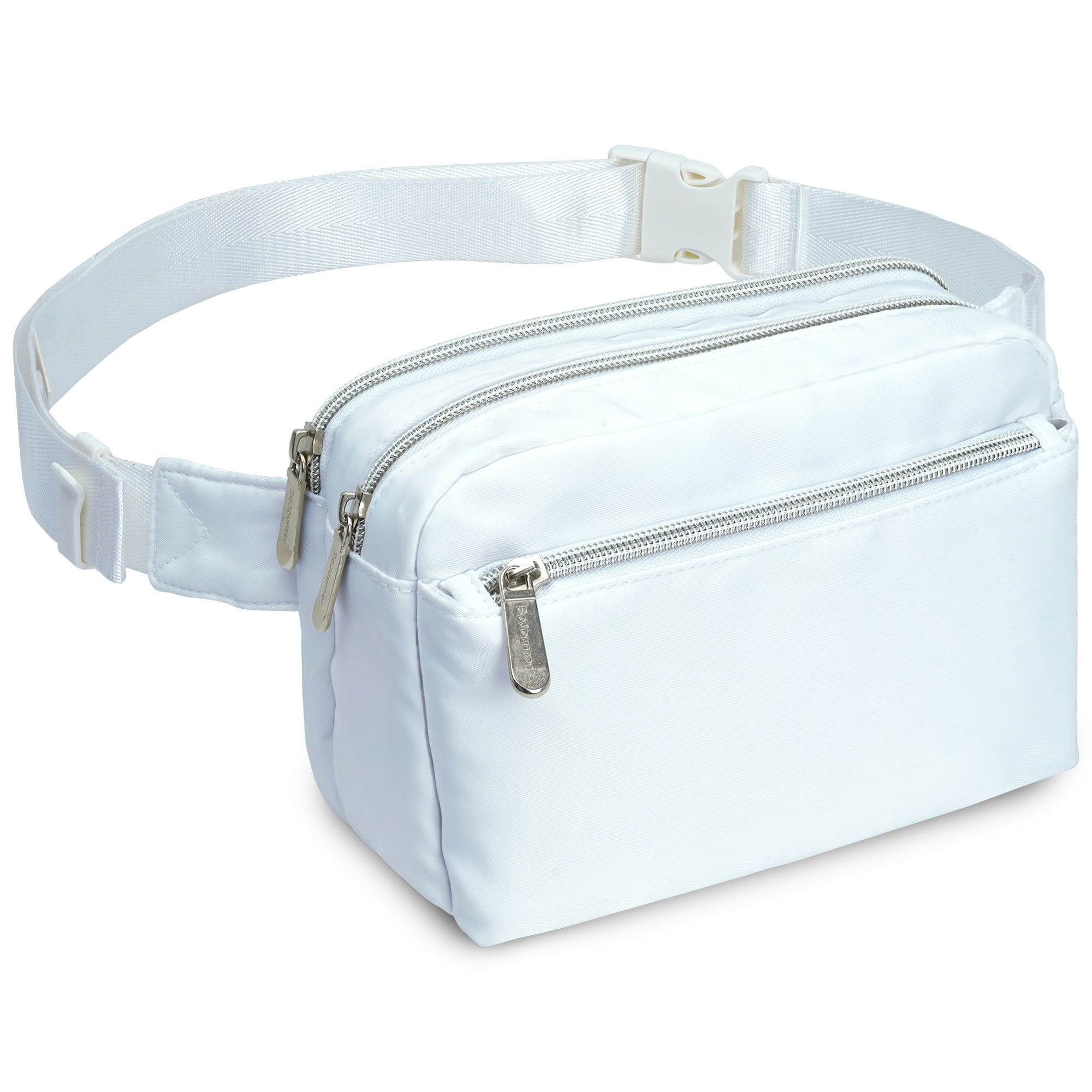 Plain white fanny pack hotsell