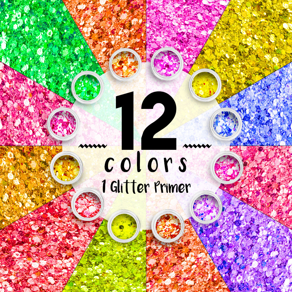 Fairy Tears Chunky Holographic Body Glitter I 16 Colors + Glitter Glue