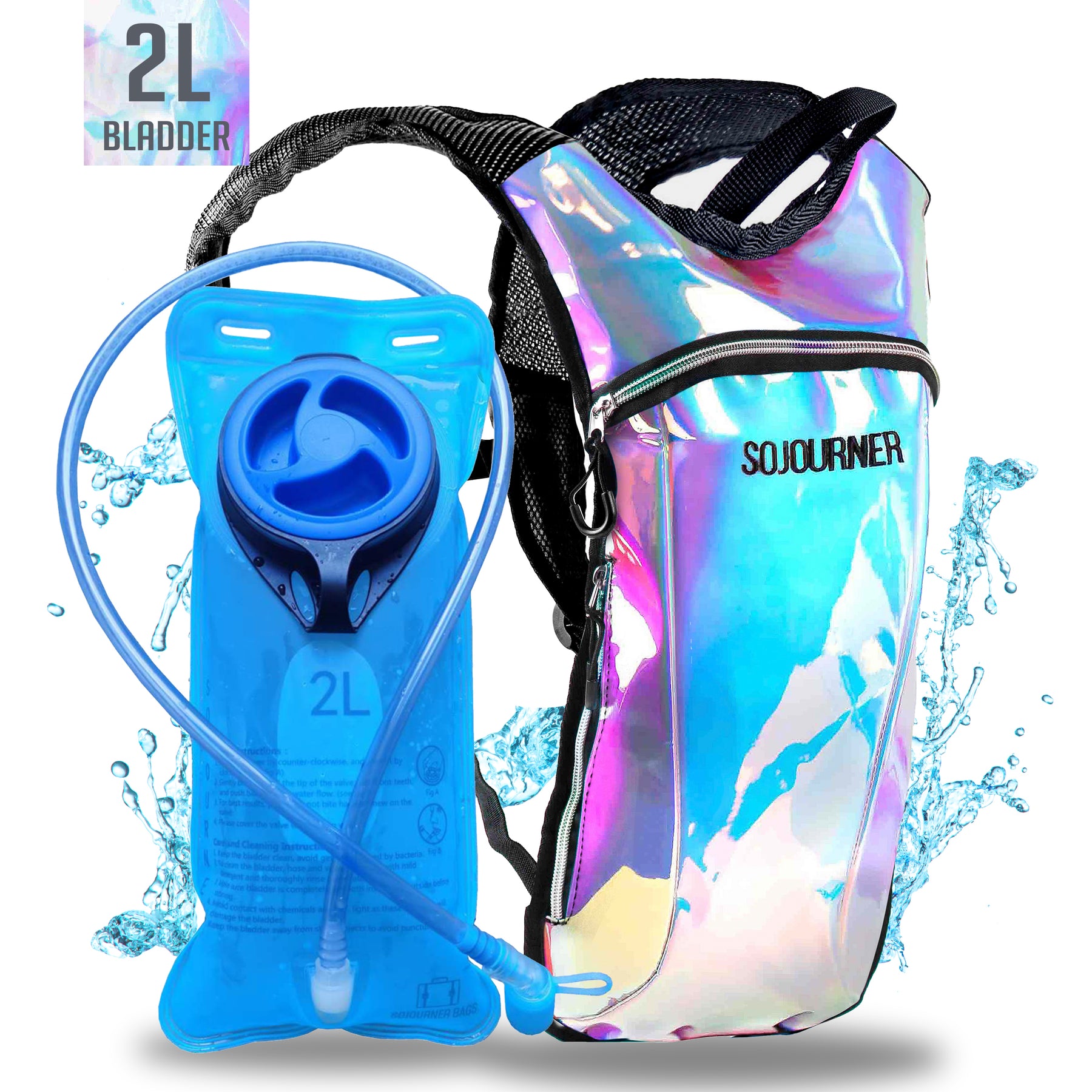 2L Water Bladder Hydration Waterproof Backpack